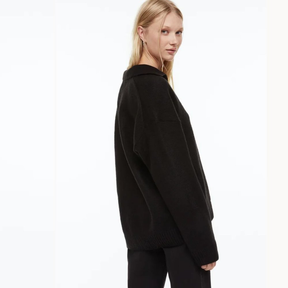 H&M Fine-knit Collared Sweater - Picture 4 of 5
